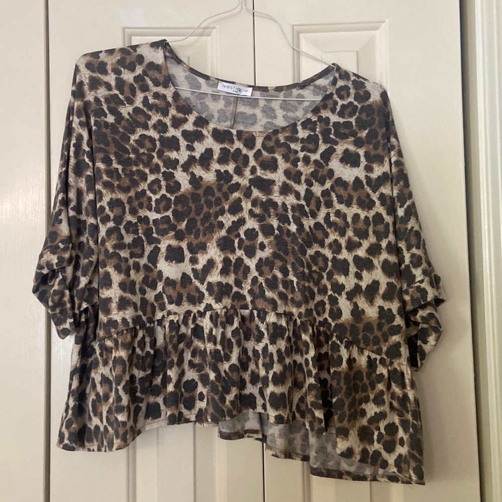 Flowy Cheetah Print Top